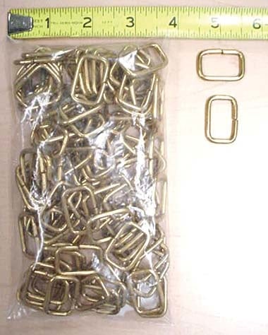 100 pcs 3/4'' Gold Rectangle Box Rings #ZD9687G - Image 2
