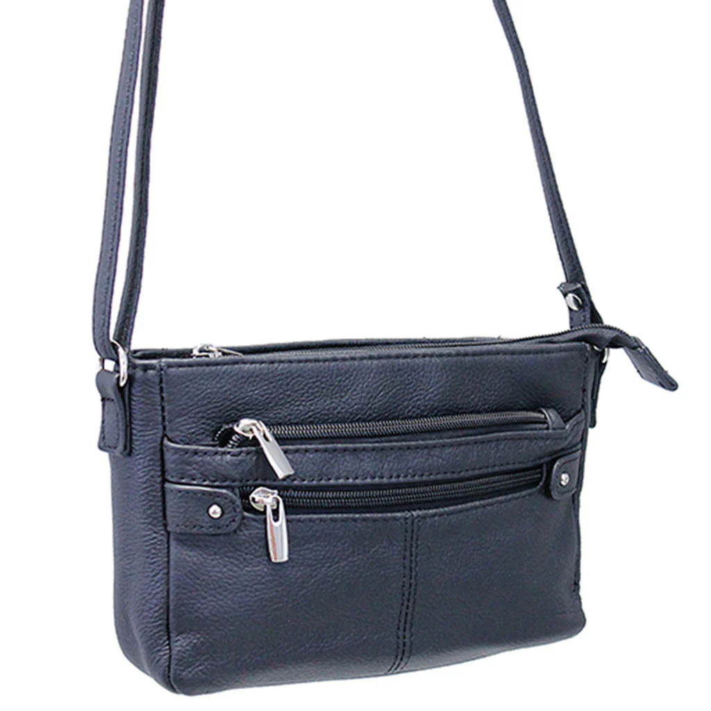 Black Long Lasting Leather Mini Purse #P0070K - Image 3