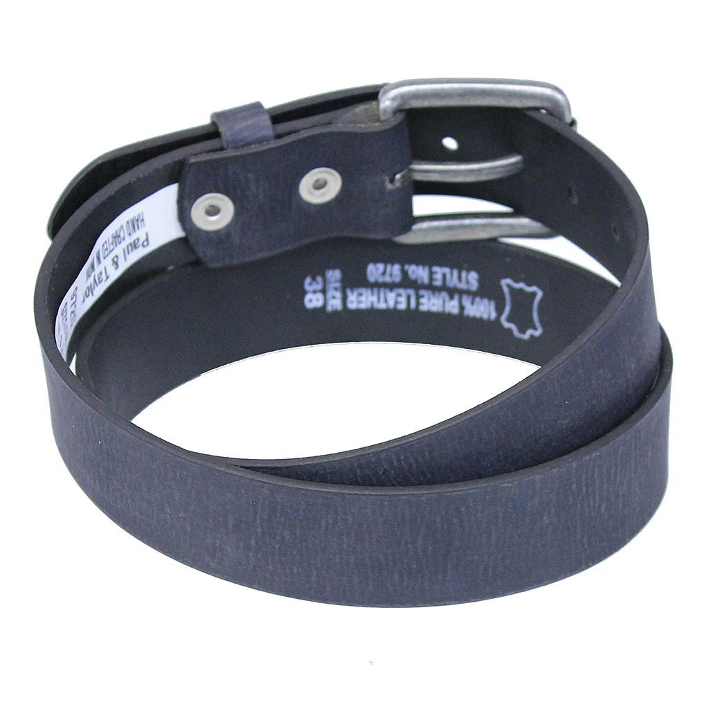 Dull Black Rub Durable Leather Belt #BT97200K - Image 2