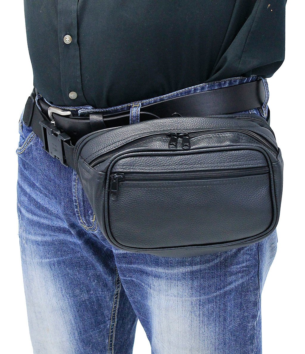 Leather Concealed Hip Pack w/Holster #FP70700GUN - Image 2