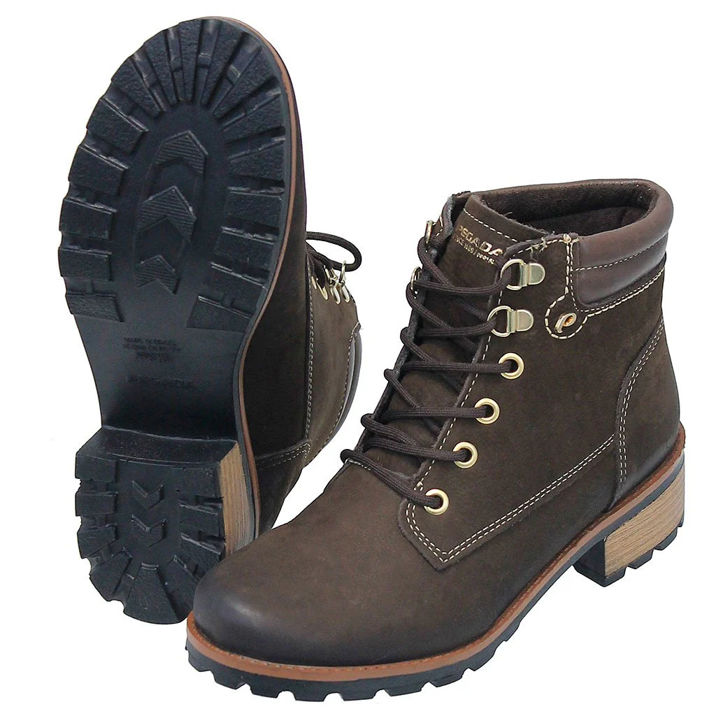 Rustic Brown Lace-Up Ankle Boot #BL140115LN () - Image 2